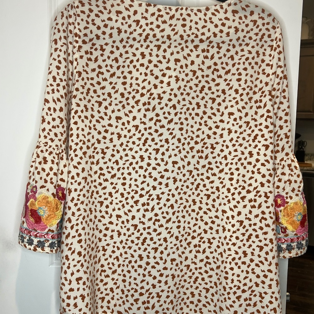 Savannah Jane Women's Floral Embroidered Blouse - Pink, Blue, Orange - Picture 8 of 11